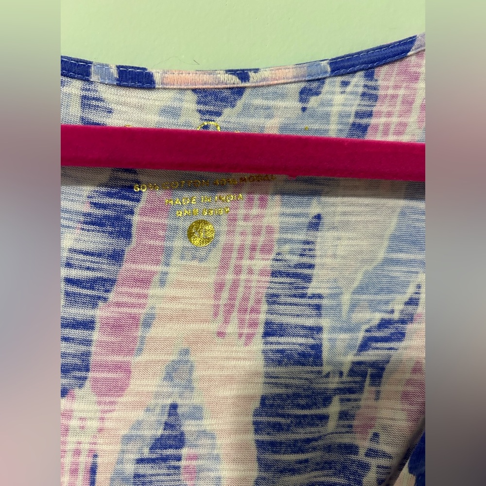 Lilly Pulitzer Purple and Pink Racer Back Slip-on Cotton Dress - Size XL - Picture 2 of 3